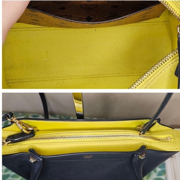 🔹️MCM🔹️ "RARE" MINI NAVY BLUE CROSSBODY BAG ✨️💙 - Picture 8 of 12